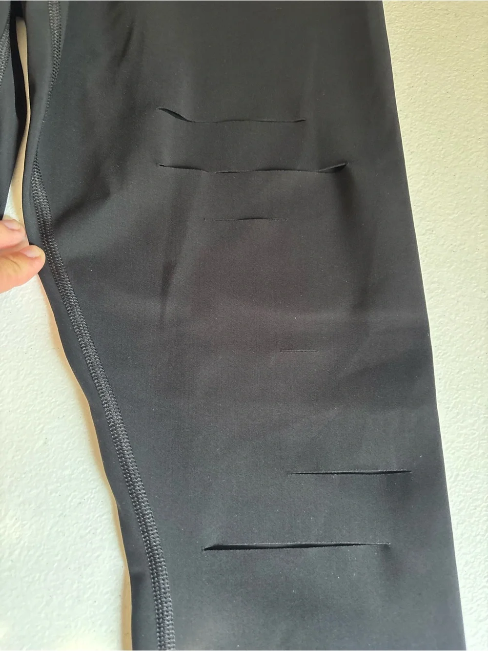 ALO Yoga Black High-Rise Slit Leggings